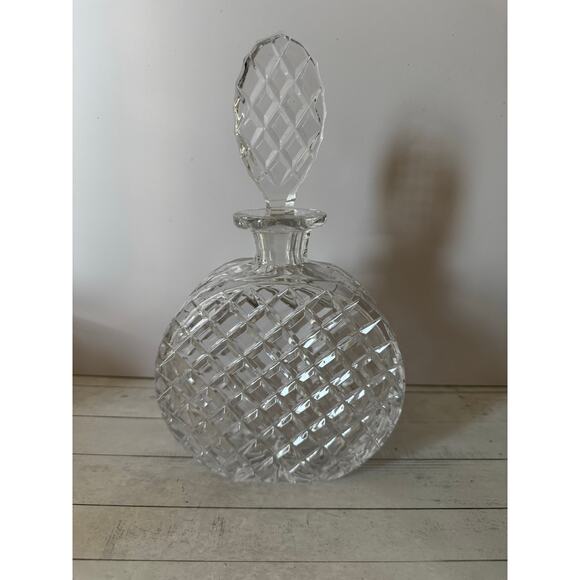 Vintage rare crystal decanter. slim profile